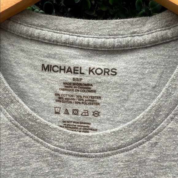 Michael Kors Light Gray Crewneck Tee - Picture 2 of 2